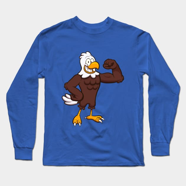 Strong Eagle Character Long Sleeve T-Shirt by TheMaskedTooner